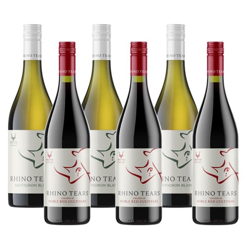 Case of 6 Mixed Rhino Tears Red & White Wine